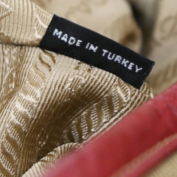 PRADA MILANO Logo 2Way Shoulder Hand Bag Canvas Leather Brown Red 79EE817 - Picture 16 of 16